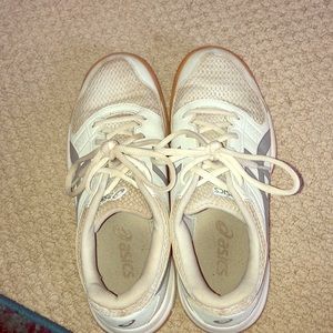 Asics White Volleyball Shoes